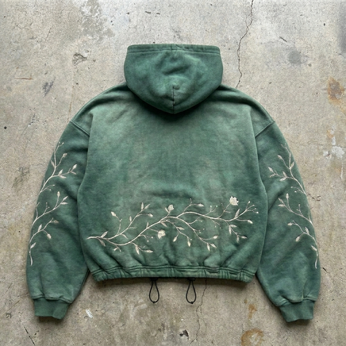 Rooted - Embroidered Zip Hoodie